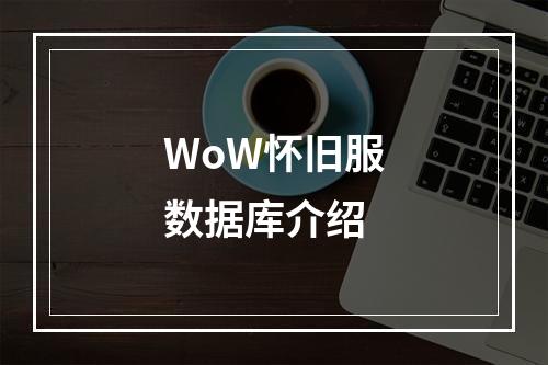 WoW怀旧服数据库介绍