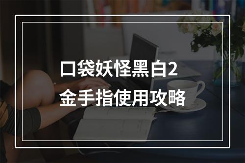 口袋妖怪黑白2金手指使用攻略