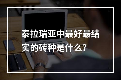 泰拉瑞亚中最好最结实的砖种是什么？