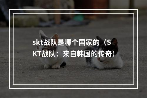 skt战队是哪个国家的（SKT战队：来自韩国的传奇）