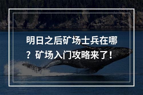 明日之后矿场士兵在哪？矿场入门攻略来了！