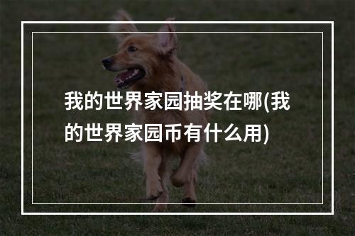 我的世界家园抽奖在哪(我的世界家园币有什么用)