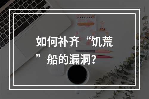 如何补齐“饥荒”船的漏洞？