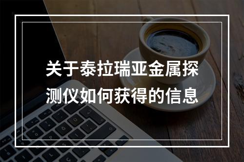 关于泰拉瑞亚金属探测仪如何获得的信息