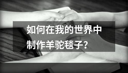 如何在我的世界中制作羊驼毯子？