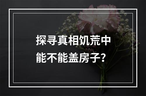 探寻真相饥荒中能不能盖房子？