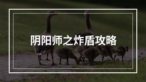 阴阳师之炸盾攻略