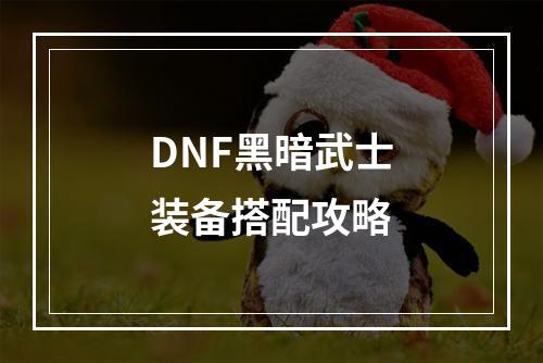 DNF黑暗武士装备搭配攻略