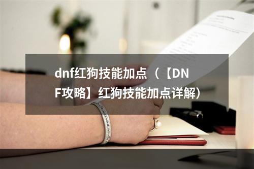 dnf红狗技能加点（【DNF攻略】红狗技能加点详解）