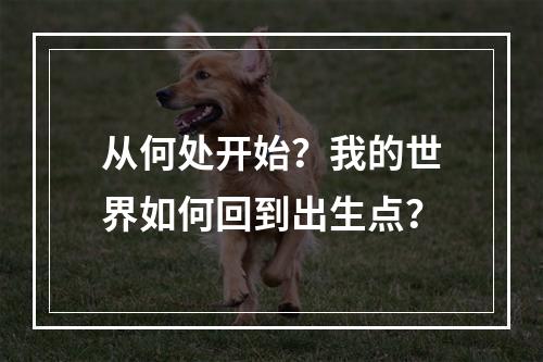 从何处开始？我的世界如何回到出生点？