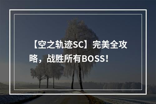 【空之轨迹SC】完美全攻略，战胜所有BOSS！