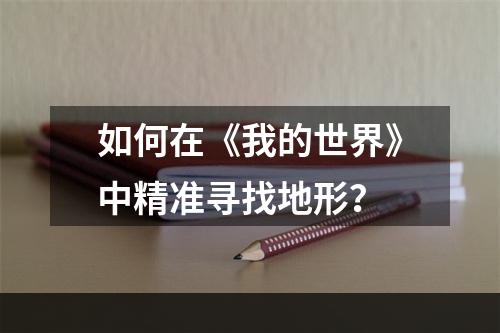 如何在《我的世界》中精准寻找地形？