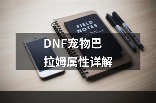 DNF宠物巴拉姆属性详解