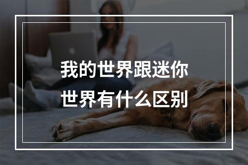 我的世界跟迷你世界有什么区别