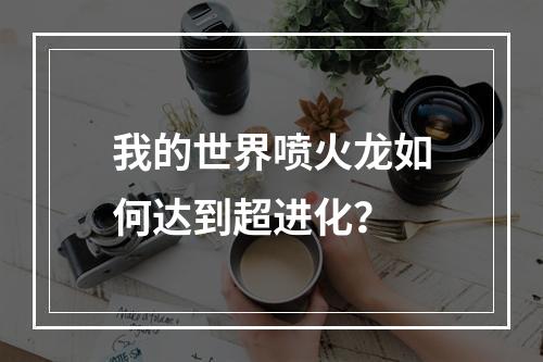 我的世界喷火龙如何达到超进化？