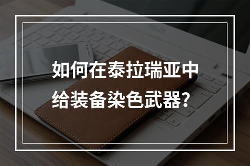 如何在泰拉瑞亚中给装备染色武器？