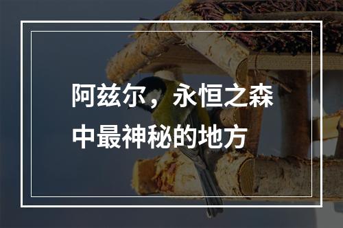 阿兹尔，永恒之森中最神秘的地方