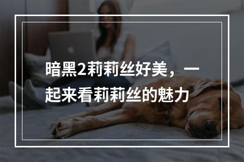 暗黑2莉莉丝好美，一起来看莉莉丝的魅力