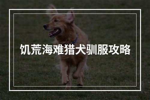 饥荒海难猎犬驯服攻略