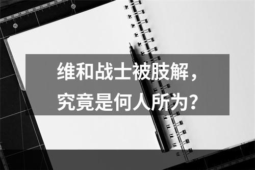 维和战士被肢解，究竟是何人所为？