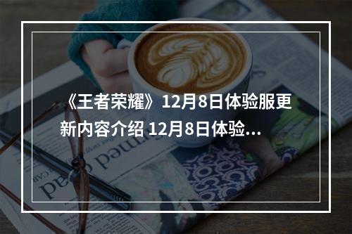 《王者荣耀》12月8日体验服更新内容介绍 12月8日体验服更新公告--安卓攻略网