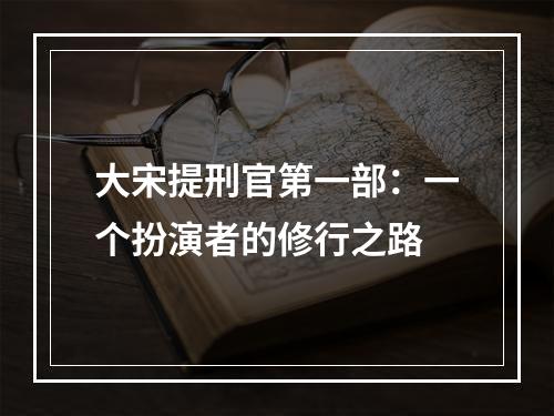 大宋提刑官第一部：一个扮演者的修行之路