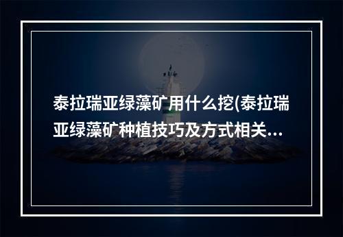 泰拉瑞亚绿藻矿用什么挖(泰拉瑞亚绿藻矿种植技巧及方式相关介绍)