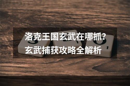 洛克王国玄武在哪抓？玄武捕获攻略全解析