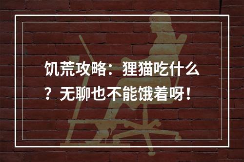 饥荒攻略：狸猫吃什么？无聊也不能饿着呀！