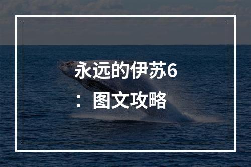 永远的伊苏6：图文攻略