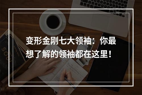 变形金刚七大领袖：你最想了解的领袖都在这里！