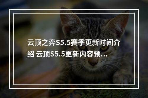 云顶之弈S5.5赛季更新时间介绍 云顶S5.5更新内容预览--安卓攻略网