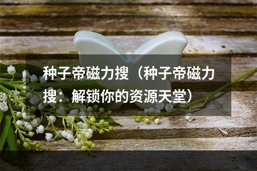 种子帝磁力搜（种子帝磁力搜：解锁你的资源天堂）