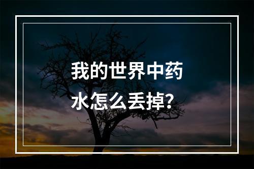 我的世界中药水怎么丢掉？