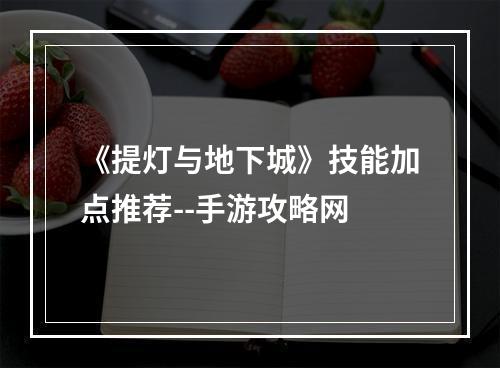 《提灯与地下城》技能加点推荐--手游攻略网