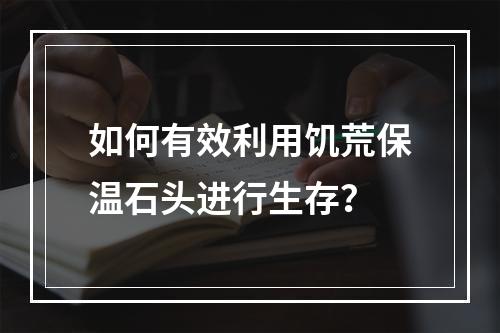 如何有效利用饥荒保温石头进行生存？