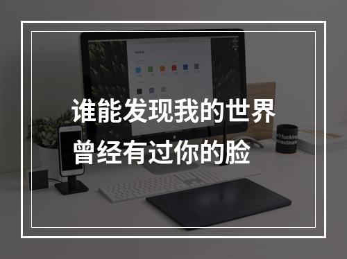 谁能发现我的世界曾经有过你的脸