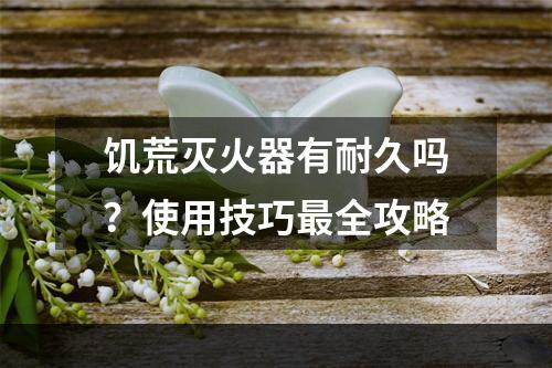 饥荒灭火器有耐久吗？使用技巧最全攻略