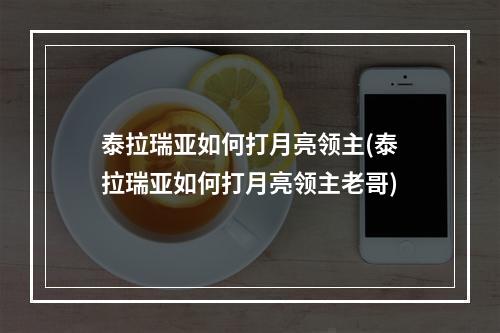 泰拉瑞亚如何打月亮领主(泰拉瑞亚如何打月亮领主老哥)