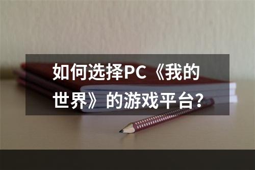 如何选择PC《我的世界》的游戏平台？