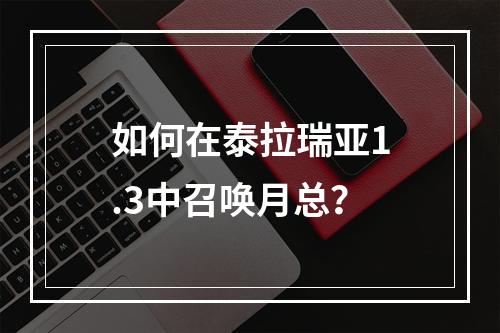 如何在泰拉瑞亚1.3中召唤月总？