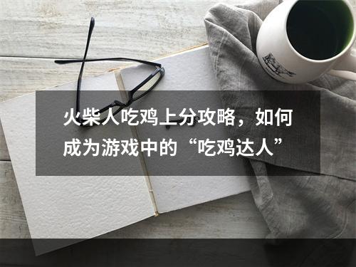 火柴人吃鸡上分攻略，如何成为游戏中的“吃鸡达人”