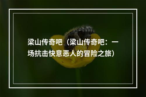 梁山传奇吧（梁山传奇吧：一场抗击快意恶人的冒险之旅）