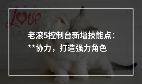 老滚5控制台新增技能点：**协力，打造强力角色