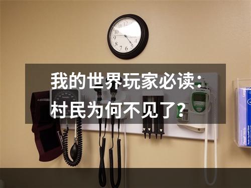 我的世界玩家必读：村民为何不见了？