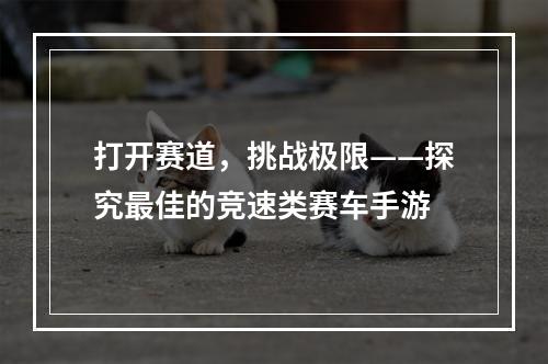 打开赛道，挑战极限——探究最佳的竞速类赛车手游