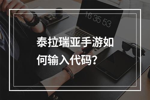 泰拉瑞亚手游如何输入代码？