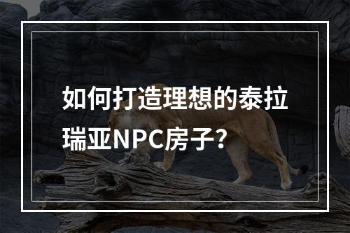 如何打造理想的泰拉瑞亚NPC房子？