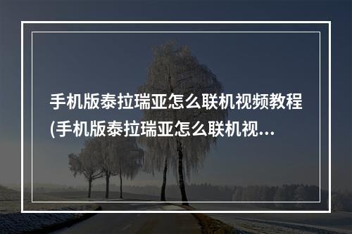 手机版泰拉瑞亚怎么联机视频教程(手机版泰拉瑞亚怎么联机视频教程下载)