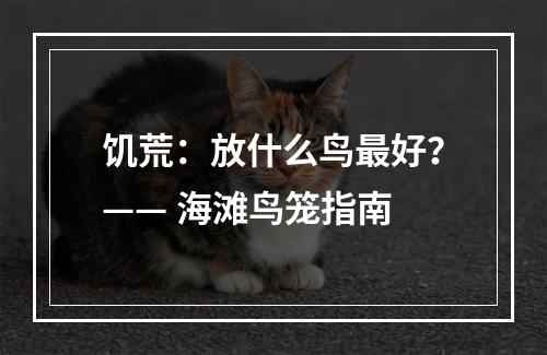 饥荒：放什么鸟最好？—— 海滩鸟笼指南